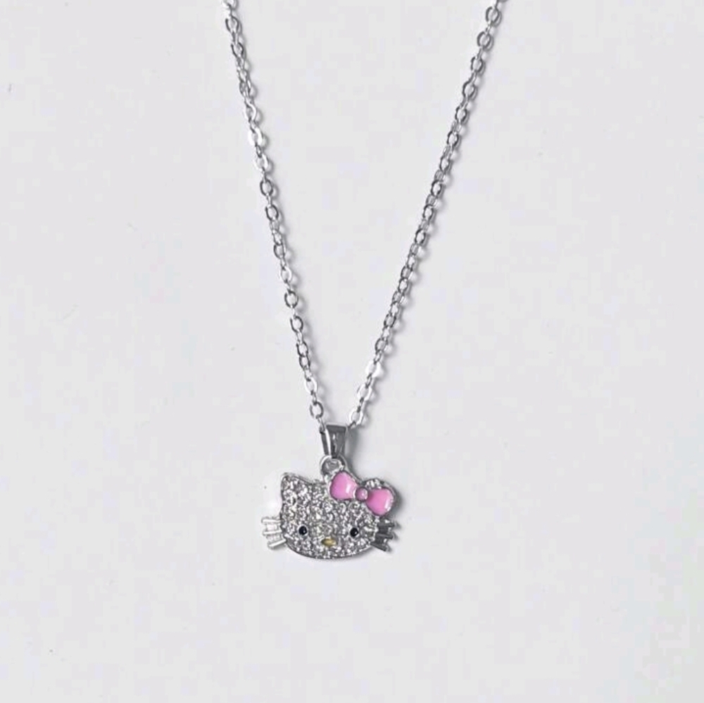 Hello Kitty Pink & Silver Pendant Necklace - Picture 2 of 5
